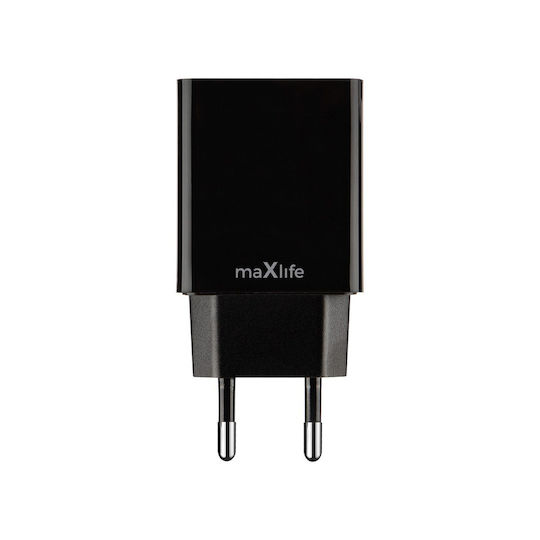 Maxlife Ladegerät ohne Kabel mit USB-A Anschluss 15W Schwarzs (MXTC-11)
