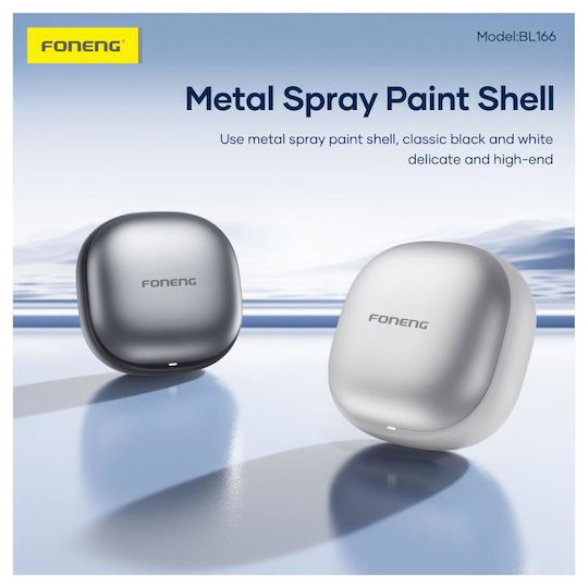 Foneng BL166 Căști Bluetooth Handsfree In-ear Cu Husă De Încărcare Albă