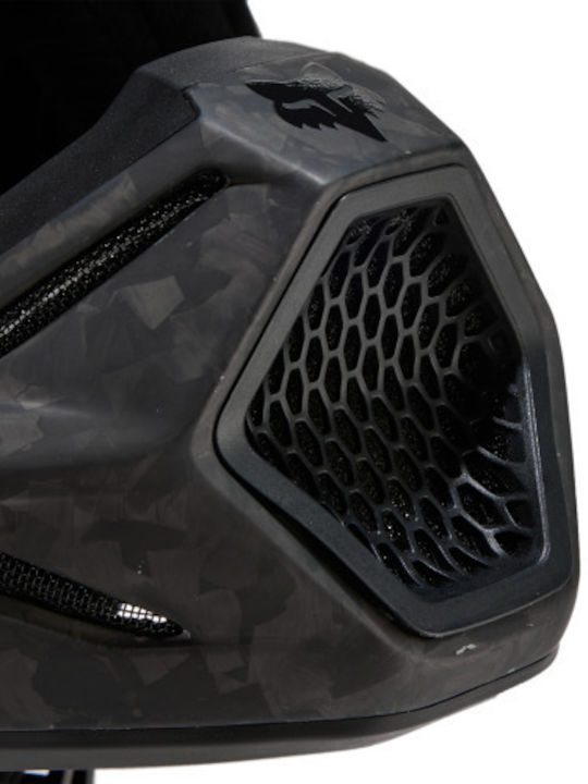 Fox V3 RS Carbon solid black Motorcycle Helmet Motocross DOT / ECE 22.06