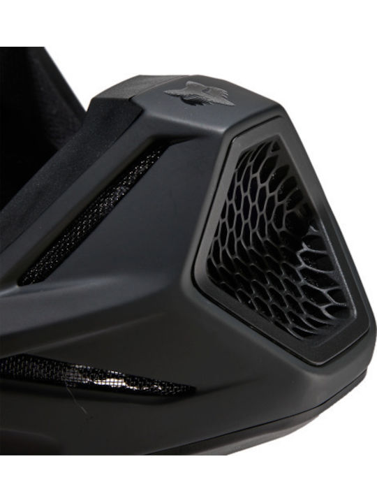 Fox V3 Solid Black Motorcycle Helmet Motocross DOT / ECE 22.06