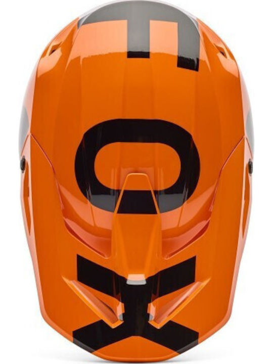 Fox V1 Shield Fluo Orange Κράνος Μηχανής Motocross ECE 22.06 / DOT