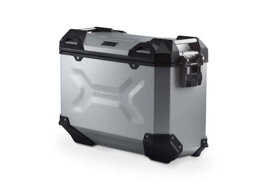 SW-Motech Aluminium Motorcycle Hard Side Case Right Trax ADV 37lt in Silver Colour