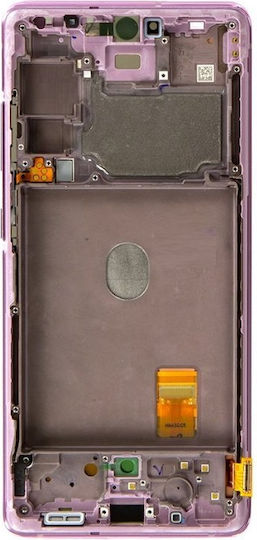 Samsung G780f G781b S20 Fe Frontabdeckung + LCD + Touchscreen Cloud + Antenne Cloud Orange Original Service Pack