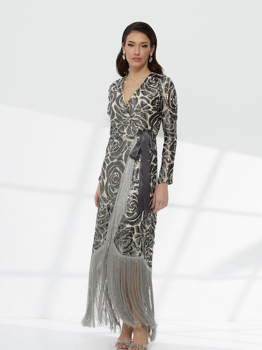 Maxi Dress for Wedding - Christening Silver