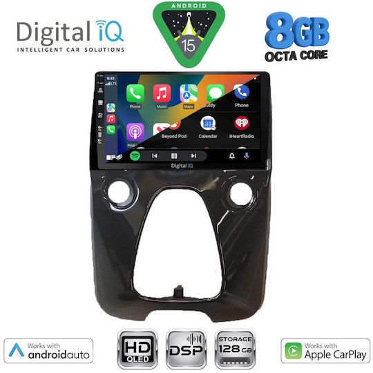 Digital IQ Ηχοσύστημα Αυτοκινήτου για Toyota Aygo 2014-2022 με A/C (Bluetooth/USB/WiFi/GPS/Apple-Carplay/Android-Auto) με Οθόνη Αφής 10"