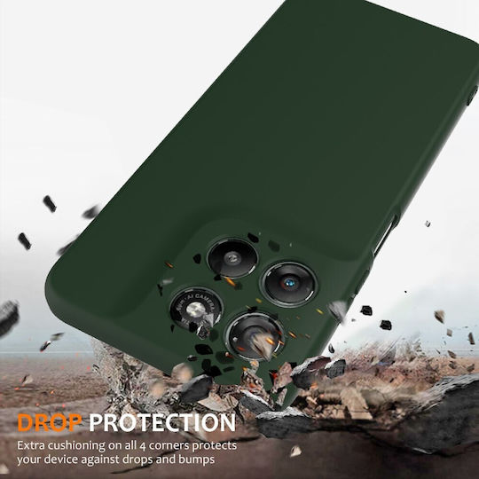 Solid Color Silicone Green Back Cover (Motorola Moto G57 Power 5g / G67 Power 5g)