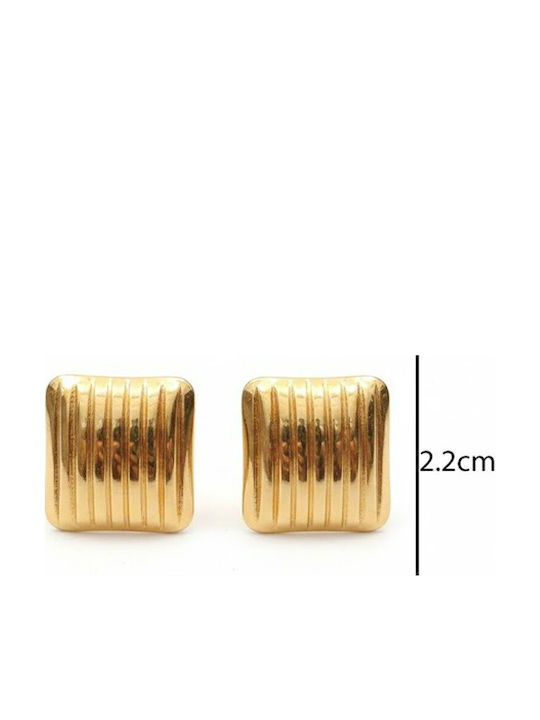 Awear Gold Plated Steel Stud Earrings