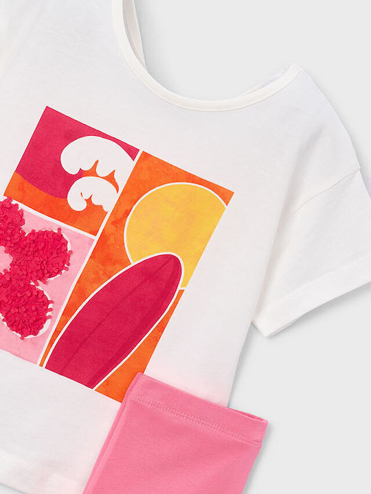 Kinderbekleidungssets mit Leggings Sommer 2Stücke Rosa