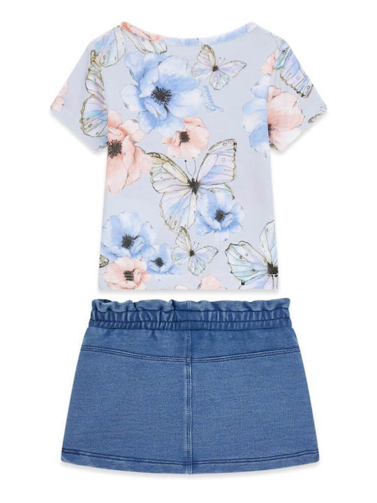 Kids Set with Skirt Summer 2pcs Blue