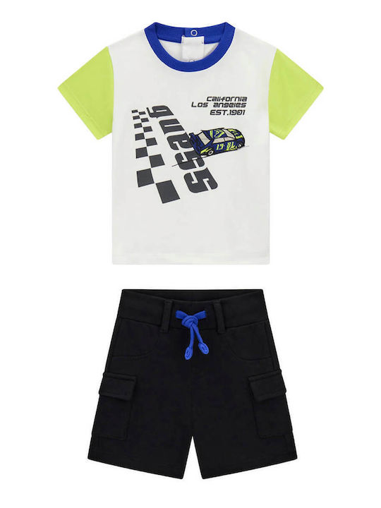 Kids Set with Shorts Summer 2 Pieces White