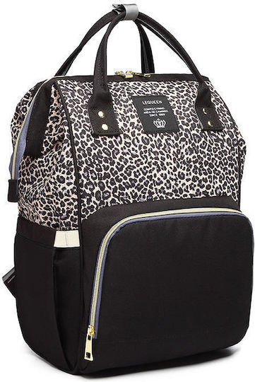 Lequeen Backpack Diaper Bag Black 26cm