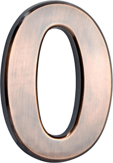 Number 0 Bronze Abs House Apartment Number 70x100 Mm
