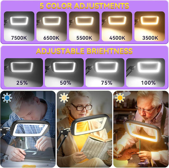 Lupă De Masă Cu Lumină 10x