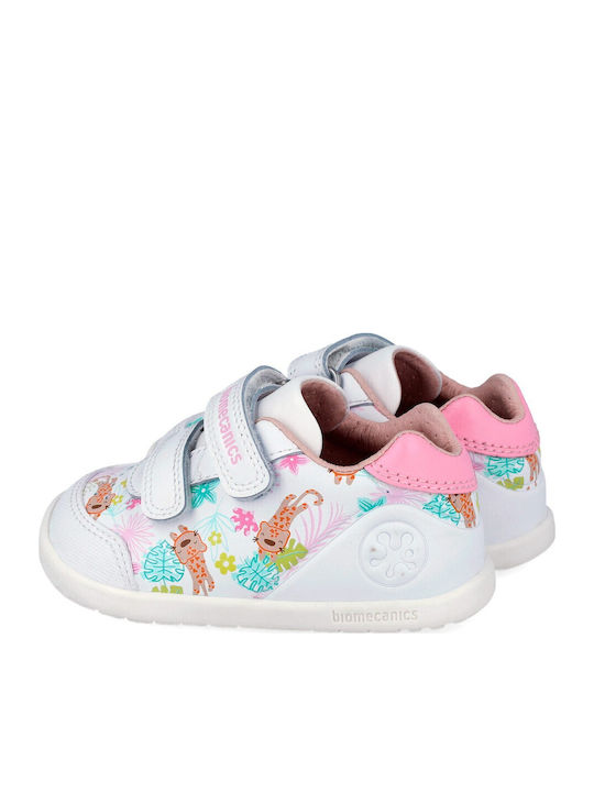 Biogateo Παιδικά Sneakers Ανατομικά με Σκρατς Λευκά