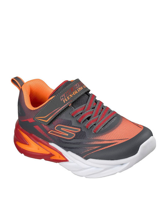 Glow Παιδικά Sneakers με Σκρατς & Φωτάκια Γκρι