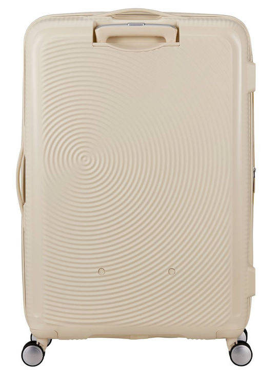 American Tourister Soundbox Large Hard Suitcase Coconut Sand with 4 Wheels