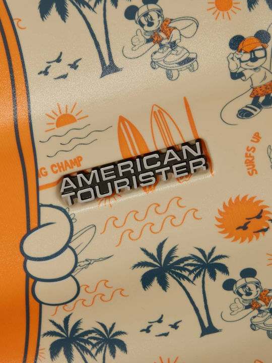 American Tourister Wavebreaker Disney Детски Кабинен Твърд Куфар за Пътуване Mickey Super Surf с 4 Колела