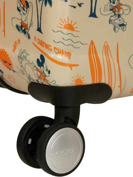 American Tourister Wavebreaker Disney Детски Кабинен Твърд Куфар за Пътуване Mickey Super Surf с 4 Колела