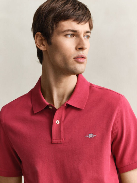 Tricou Polo Pique Roșu Șters