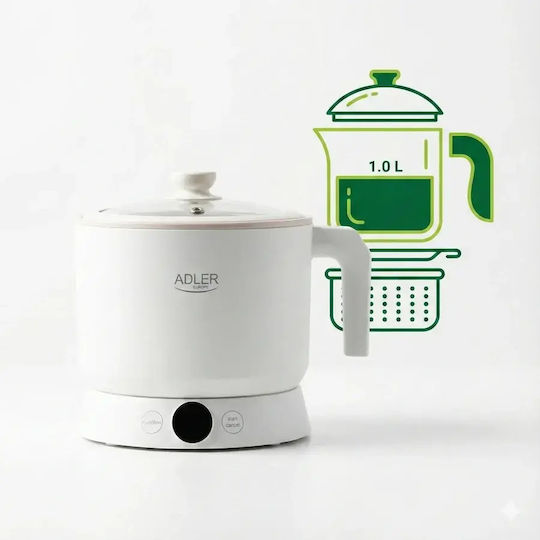 Adler Rice Cooker 800W with Capacity 1L