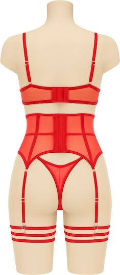 Sexy Lingerie Sets with Transparency 4 Pieces Modern Ocean 2318 Red Ean 6714043013