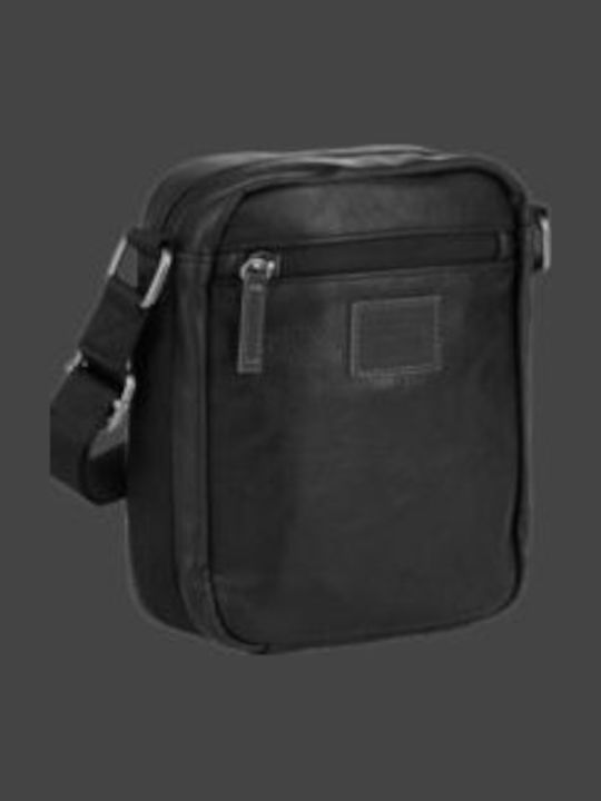 Leder Herren Tasche Schulter Crossbody Schwarz