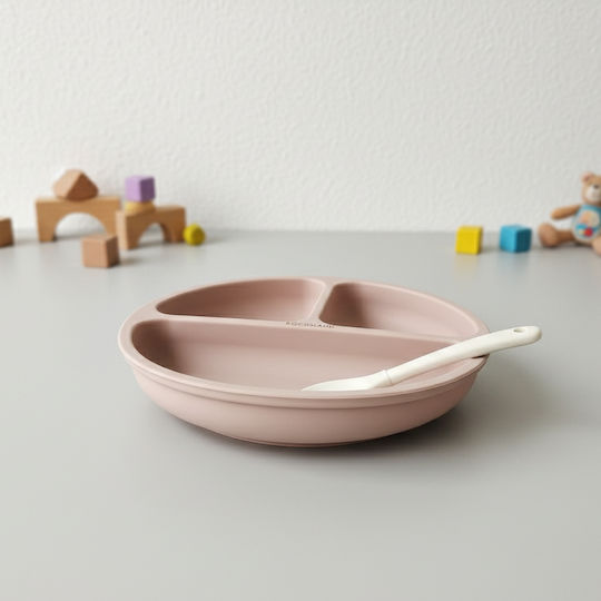Bocioland Children's Silicone Food Plate Pink
