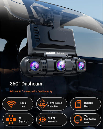 Set Cameră DVR Auto 1440P cu Ecran Wi-Fi și Cameră de Marșarier
