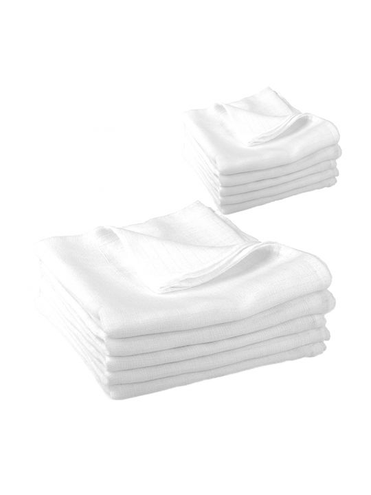 Bocioland Baby Wickelunterlagen Baumwolle Weiß 70x80cm 10 Stück