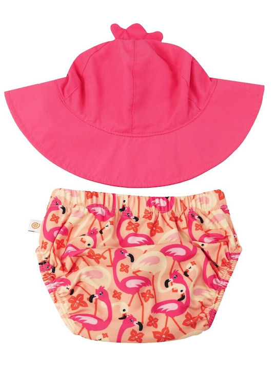 Zoocchini Kinder Badebekleidung-Set mit Schirm Flamingo