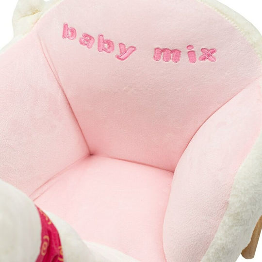 BabyMix Jucărie Leagăn Lebădă Pentru 10+ Luni Cu Roți Pentru Greutate Până La 30kg Albă
