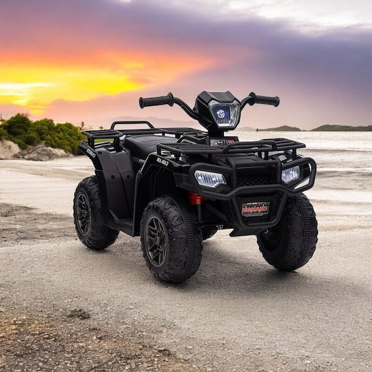 Kids Electric 12 Volt Black 4 Wheel Motorcycle