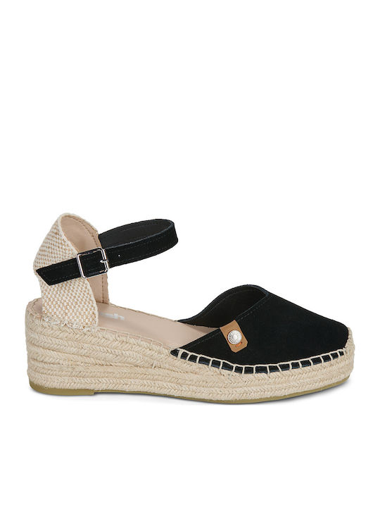 Platforme De Vară Pentru Femei Tip Espadrile Negre