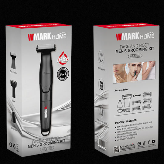 Professional Rechargeable Hair Clipper Set Black