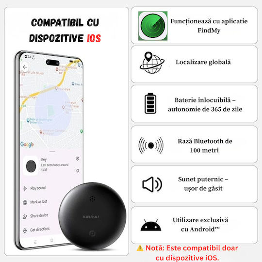GPS-Tracker Bluetooth für Objekte Haustiere Fahrräder BIRAI1168
