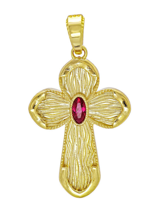 Kiriakos Gofas Women's Gold Cross 14K Double Sided Without Chain
