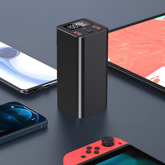 Voltres Power Bank 20000mAh 65W με 2 Θύρες USB-A και Θύρα USB-C Quick Charge Μαύρο