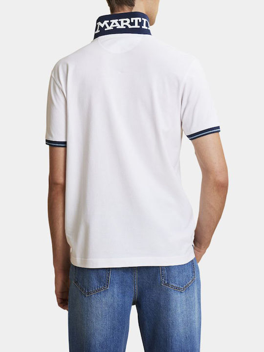 Polo Herrenbluse Kurzarm Weiß