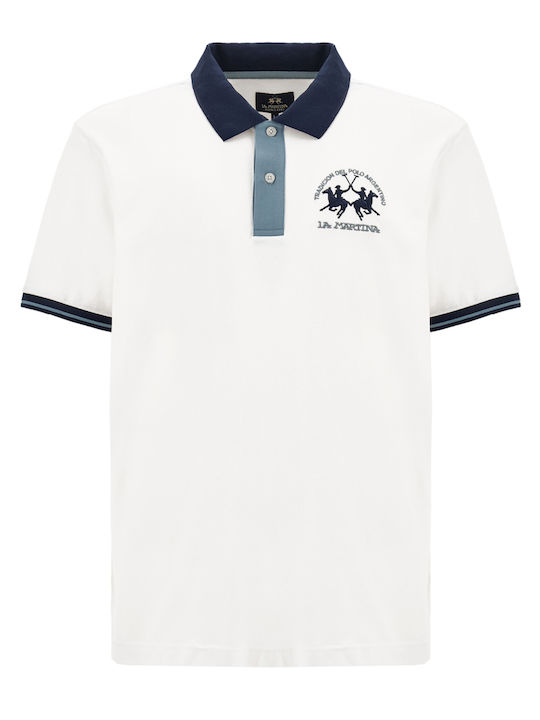 Polo Herrenbluse Kurzarm Weiß
