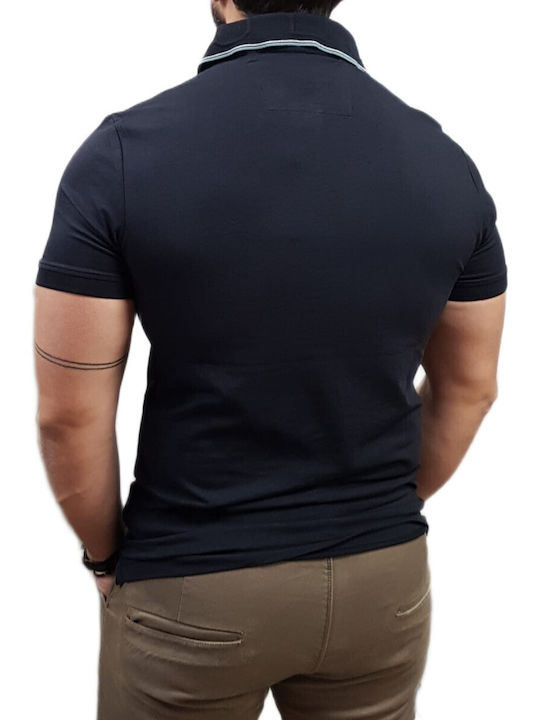 Nolan Polo Herrenblusen Kurzarm Navy Blau