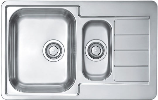 Alveus Drop-In Inox M79xP50cm Silber