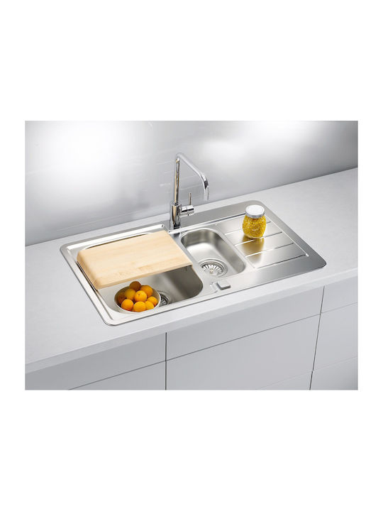 Alveus Drop-In Küchenspüle Inox M79xB50cm Silber