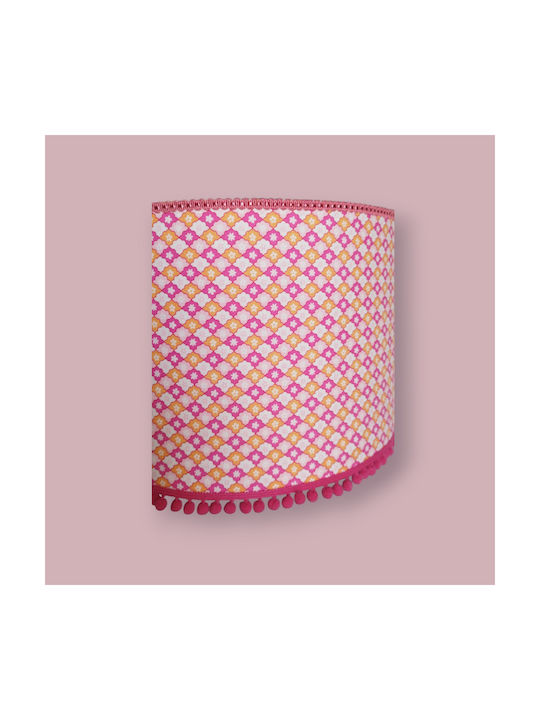 Oxygen Sparkl Trigon Single-Light Kids Ceiling Light Ceiling Light with E27 Base Pink 35x25cm