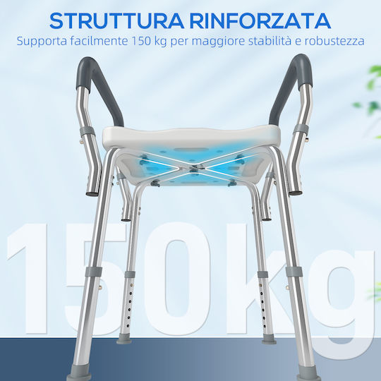 HomCom Bathroom Seat 52x45x57cm 712-070V00GY