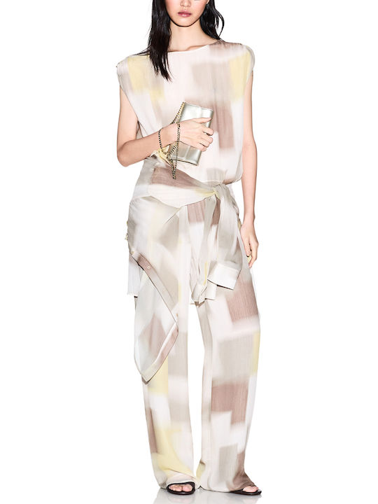 Women's Sleeveless Ecru Blouse