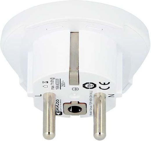 Skross Travel Adapter India Israel Denmark To Europe 16a White