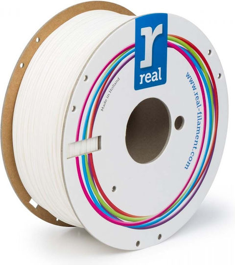 Real Filament Matte PLA 3D Drucker Filament 1,75mm Weiß 1kg 1 Stück (Spule)