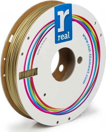 Real Filament PLA 3D Printer Filament 1.75mm Sparkle Gold Medal 0.5kg 1τμχ (Spool)