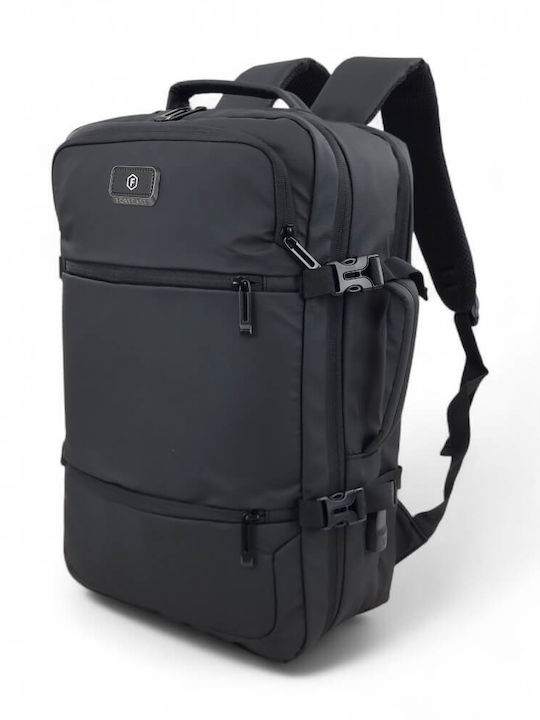 Forecast Waterproof Laptop Backpack 15.6" with USB Port in Black Colour forecast-2026-mayro