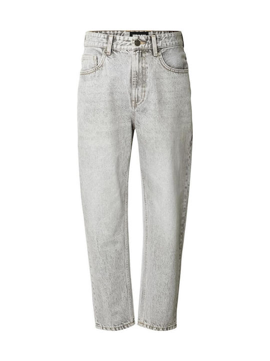 Heavy Ανδρικό Παντελόνι Τζιν με Loose Εφαρμογή Light Silver Grey Washed